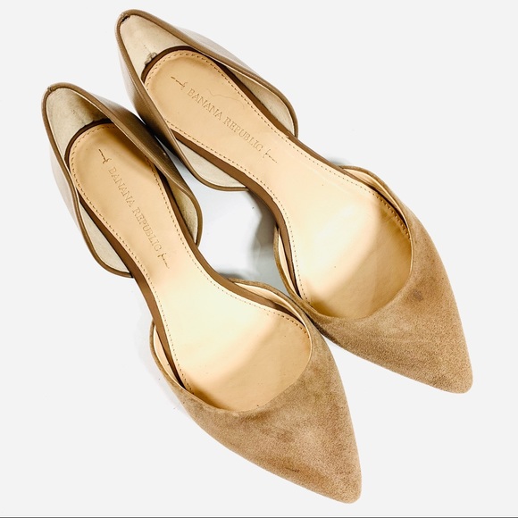 Banana Republic Flats Tan Suede Size 8 - Picture 2 of 6